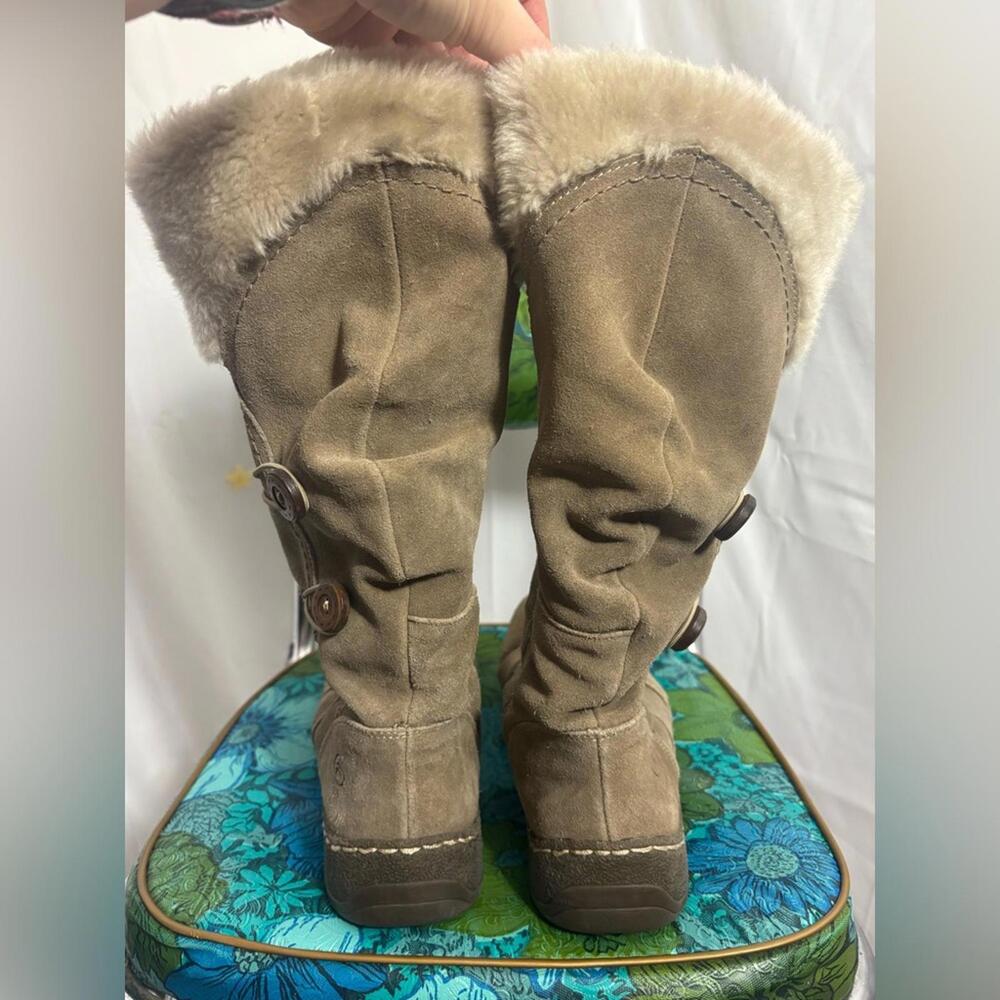 Bear Traps Tan Leather Suede Faux Fur Lined Women’s Winter&Rain Boots Size 9.5 - Picture 7 of 14